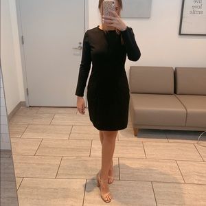 NWT J. Crew Black Long-sleeved Shift Dress size 4
